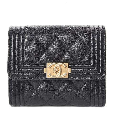 chanel le boy black small|boy chanel small flap wallet.